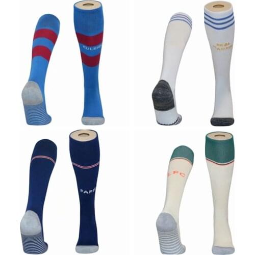 2021 2022 Professional Children Europe Soccer Club Football Socks Boys Girl Soccer Sock Kids Above Knee Long Breathable Sock