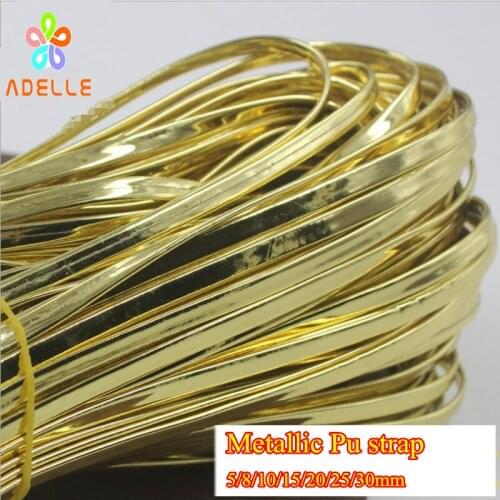 5m Metallic PU Strap Folded Faux Leather Tape Trimming Imtation DIY Accessory COS Wrapping Tsuka Ito Tsukaito free shipping