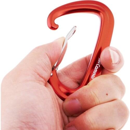 5pcs Aluminum Wire Gate Carabiners Heavy Duty D Snap Hook Buckle Clasp for Hammock Camping Utility Climbing Rescue Safety