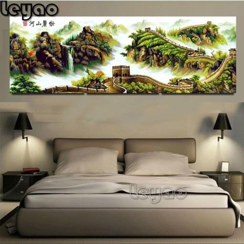 5d Diamond Embroidery Full square Drill Diamond Painting Kit DIY diamond Mosaic Mountains and Rivers of the Great Wall of China
