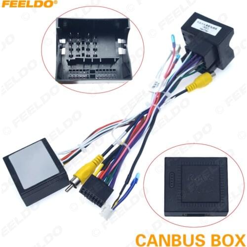 FEELDO Android Car Media Player Navi Radio CANBUS BOX Wire harness For Volkswagen Golf 5/6/Polo/Passat/Jetta/Tiguan/Touran/Skoda