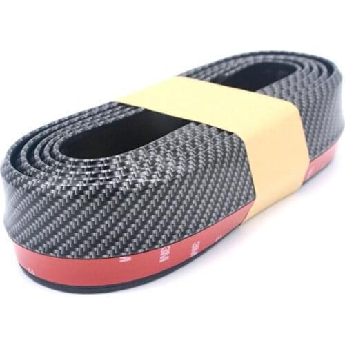 Car Universal Carbon Fiber Front Bumper Lip Stickers For Chevrolet Cruze Trax Aveo Lova Sail Epica Captiva Volt Camaro Cobalt