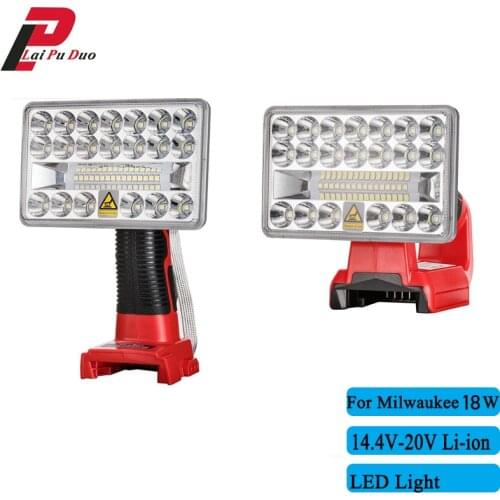 For Milwaukee Tool Light LED light outdoor and indoor light Used For Milwaukee 5 inch 12W 14.4V-20V Li-ion Battery 48-11-1828/48