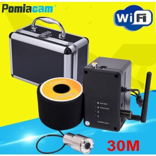 WF13WSL 2.4G Wireless Wifi Underwater Fishing Camera 12pcs LED 30M Fish Finder System with Video Recording For IOS Android APP