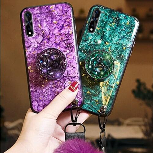 Fancy Diamond Cute Fox Pompom Flake Case For Samsung S10 Lite Plus S10 5G A71 A51 A31 A90 A80 A70 S9 S8 Plus S7 S6 Edge A8S A6S