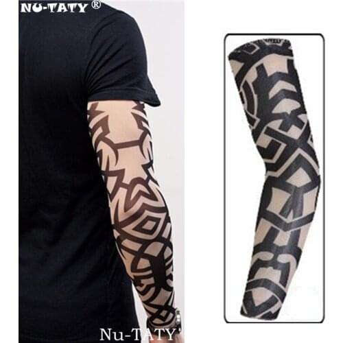 Nu-TATY Geometry Man&woman style Tattoo Sleeve Stockings Body Art Leggings Cool Boys Girls Party Wearings