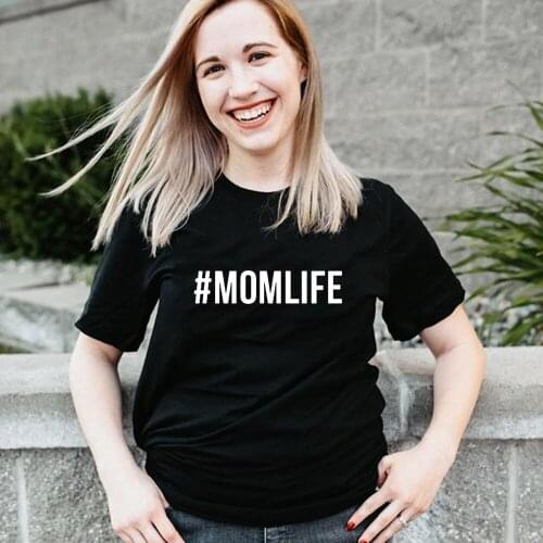 Mom Life Letter Print Summer Fashion Women T Shirts Mother Gift Harajuku Short Sleeve Casual Tops Tees Tumblr Camisetas Mujer