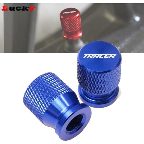 With Tracer logo Aluminium Wheel Tire Valve caps Airtight Covers For YAMAHA Tracer MT07 MT09 Tracer 700 900 700gt 900gt 700 gt
