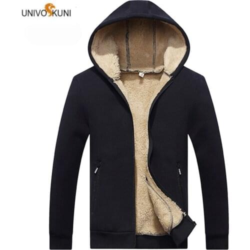 UNIVOS KUNI 2019 Men Cotton Jacket Thick Padded Solid Color Hooded Boys Male Cheap Brand Autumn Winter Big Szie 4XL J608