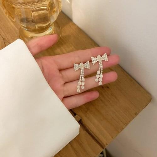 Summer new style personality creative bow pendant earrings luxury fashion casual dance party earrings for women