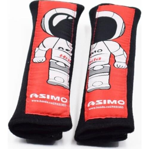 1Pair Black Cotton ASIMO Auto Seat Belt Cover Shoulder Strap Pads for Honda Car Seat Belt