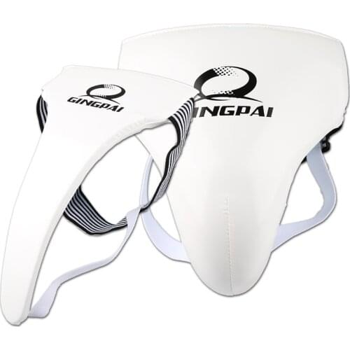 New Adult Male Female PU Leather TKD Groin Guard Protector Crotch Protective Guard Jockstrap Supporter Athletic Cup Protection
