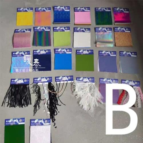 23 Color Card Samples TPU PVC Leather Pleated Fabric Silk Satin Sample Books Graduation Design Designer Type B samples