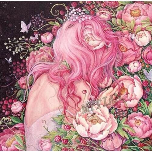 Full square/round 5D DIY diamond painting flowers girls Embroidery Pattern cross stitch kit mosaic home decor gifts