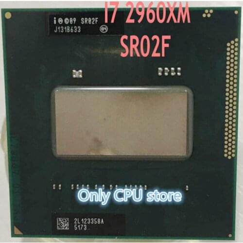 INTEL i7-2960XM CPU (8M Cache, 2.70Ghz to 3.70GHz, i7 2960XM ) SR02F ,Quad-Core,PGA988 Laptop CPU Compatible HM67 QM67