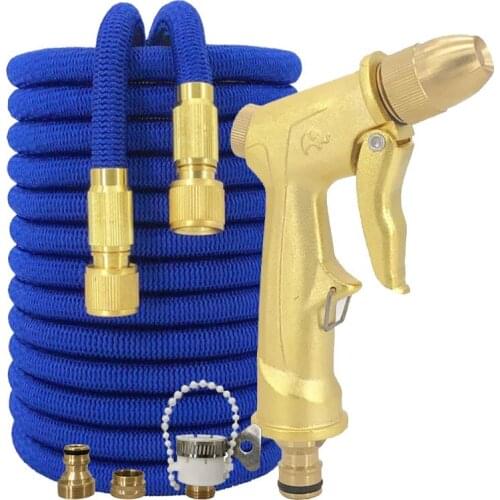 Gardening Hose Telescopic Flexible Hose Gardening Watering Hose Magic High Pressure Washing Hose Water Gun Sprayer For Garden