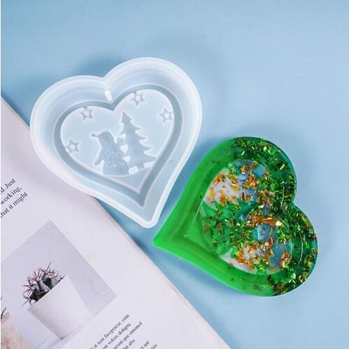 Diy Crystal Glue Drop Mould Christmas Tree Love Snowman Theme Listing Decorative Ornaments Silicone Mould