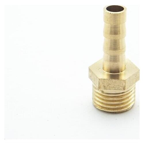 6/8/10/12/14/16/19/25mm Hose Barb x 1/8" 1/4" 3/8" 1/2" 3/4" 1" Male BSP Thread Long Brass Barbed Pipe Fitting Nipple Connector