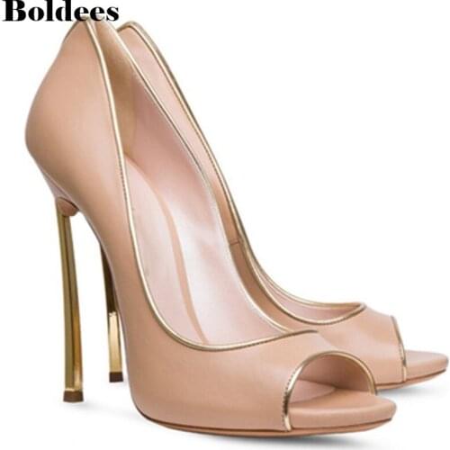 Women Fashion Peep Toe Blade Heeled Shoes Print Stiletto High Heels Leather Pumps Ladies Wedding Party Dress Shoes 34-43