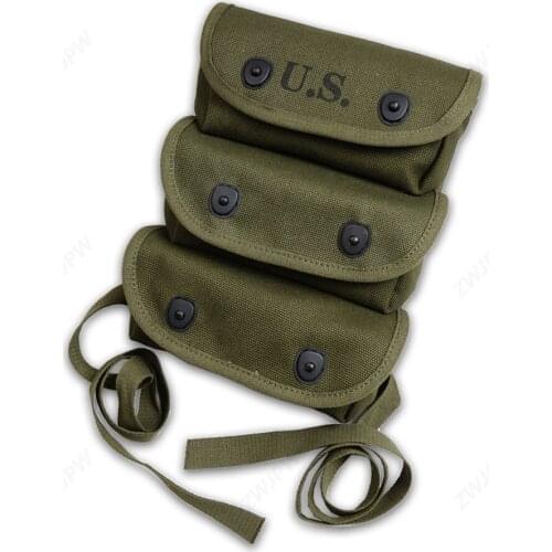 WW2 US ARMY AMMO 3 POCKET POUCH TOOL KIT -Soldier Military War Reenactments