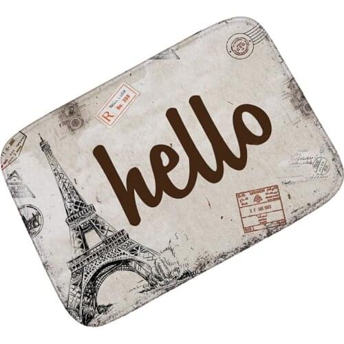 Drop Ship Hello Letters Printed Entrance Welcome Mats Funny Doormats Hallway Doorway Bathroom Rugs Floor Mats and Carpet tapis
