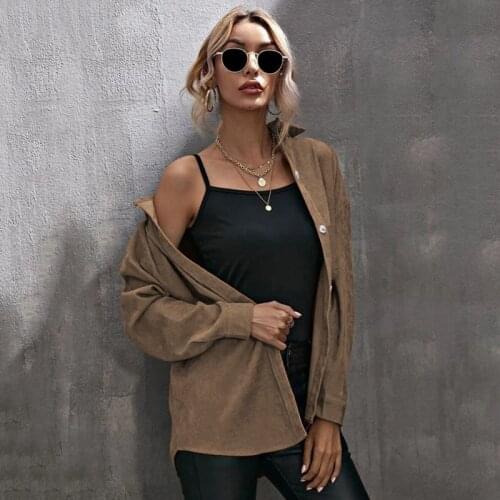 2021 Womens Shirt Blouses Turn-down Collar Solid Female Shirts Tops Long Sleeve Vintage Streetwear Minimalist Blouse