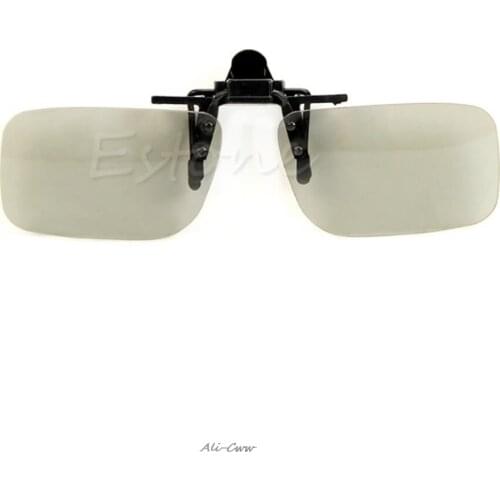 1Pc Clip On type Passive Circular Polarized 3D Glasses Clip for 3D TV Movie/Cinema