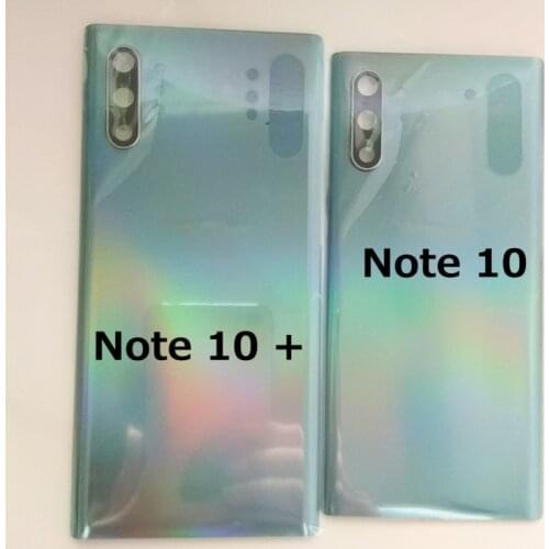10pcs/Lot New Back Battery Cover Glass For Samsung Galaxy Note 10 Note10 Plus Battery Door Housing with Camera Glass Lens Frame
