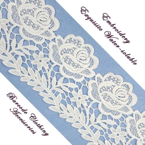10yard fabric lace trim ribbon wedding decoration for home Bride bridegroom Christmas curtain lace white mesh embroided l