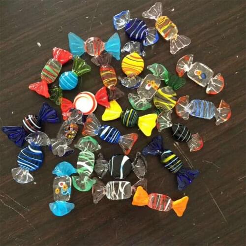 HiMISS Colorful Vintage Murano Glass Sweets Candy Wedding Xmas Party Home Christmas Decorations DIY Ornament Crafts