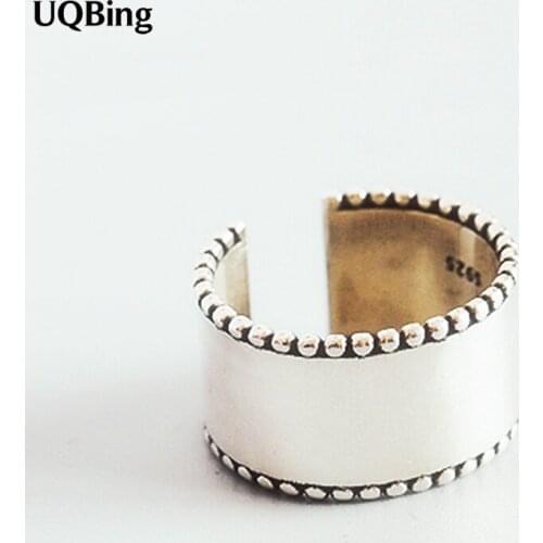 2019 Wholesale 925 Sterling Silver Retro Rings Open 925 Sterling Silver Ring Women Jewelry