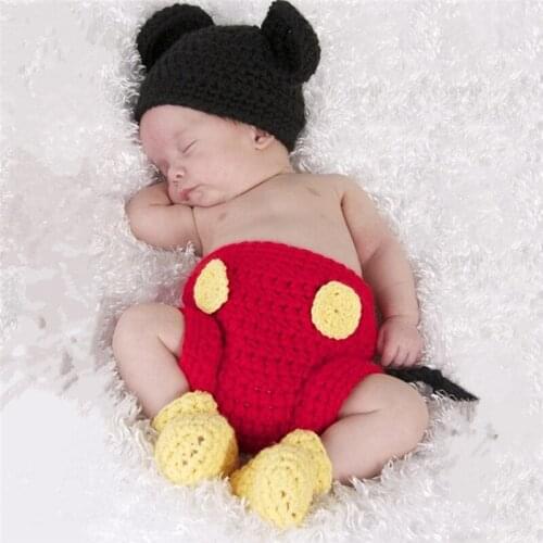 3Pcs/set Newborn Baby Girls Boys Crochet Knit Costume Photography Prop Outfits 69HE