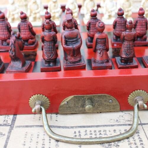 32pcs/set Chinese Chess Wooden Table Board Games Pieces Collectibles Gifts