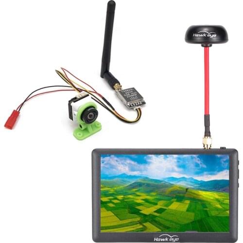 5.8G FPV System Combo 200mW/600mW video transmitter and 1500TVL 1.8mm Lens HDR Camera with Hawkeye 5 inch FPV Monitor for RC