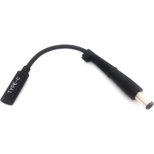 7.4x5.0 mm with Pin Jack to USB Type C PD Power Adapter Converter DC Plug Connector Cable Cord for Hp Laptop Charger