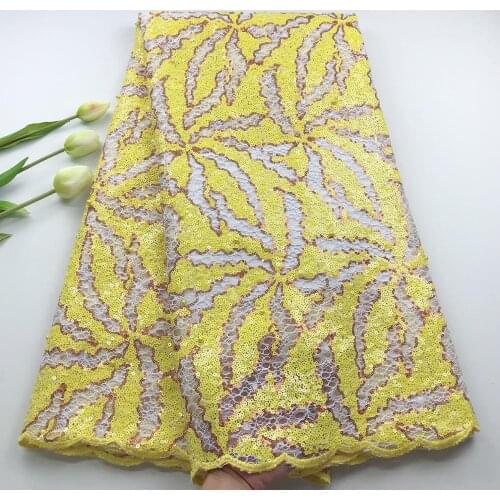 African Sequins Net Mesh Lace Fabric High Quality Lace 2020 Lace French Tulle Lace Nigerian Bead/Sequin Lace Fabrics For Wedding