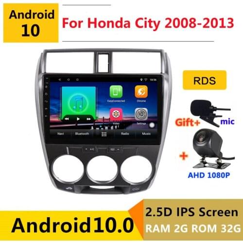 Android 10 Car DVD Multimedia Player GPS For honda City Grace 2008 2009 2010 2011 2012 2013 audio auto radio stereo navigation