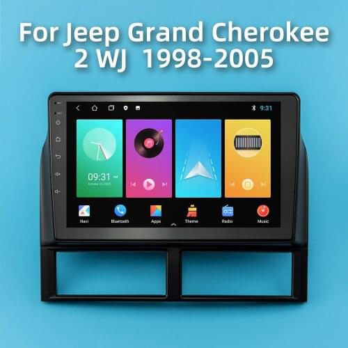 For Jeep Grand Cherokee 2 1998-2005 Android 2 Din Car Multimedia Stereo Player Navigation GPS Head Unit with Frame Autoradio