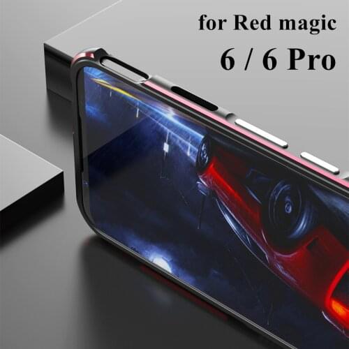 Capa fundas Aluminum Bumper Luxury aluminum Phone Case for ZTE Red Magic 6 Pro Bumper protective metal frame + Camera Protection