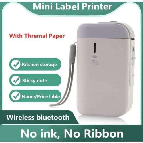 Dropship price Mini Wireless Printer Bluetooth Thermal Label Printer D11 Price Labeller Label Office Tag Price Printer #R30