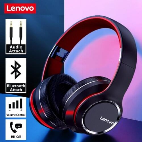 Lenovo HD200 Wireless Headphones Bluetooth 5.0 Headset Subwoofer Sports Running Headset Unisex Noise Reduction Video Call