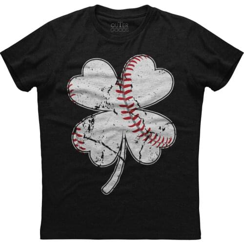 Baseball Clover St Patricks Day T-Shirt. Summer Cotton O-Neck Short Sleeve Mens T Shirt New S-3XL