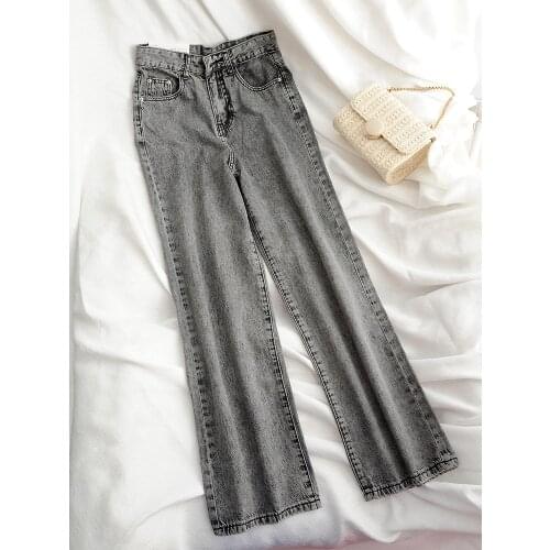 Vintage Straight High Waist Jeans Women Boyfriend Mom Streetwear Denim Jeans With Belt 2020 Casul Loose Plus Size Denim Trousers