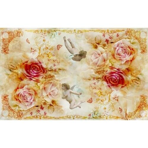 Europe little angel ceiling Wallpaper cutsom 3d wallpaper living room photo wallpaper murals