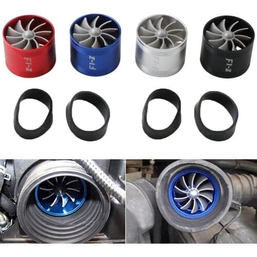 F1-Z Car Air Intake Turbine Turbo， Gas Fuel Saving Fan Supercharger Compatible ，with Air Intake Hose ，Air Filter Fuel Saver
