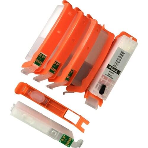 INK WAY 1 SET, 6 PCS PGI-550 CLI-551 Empty Refillable Cartridges with ARC chips for MG6350 MG7150 MG7550 IP8750