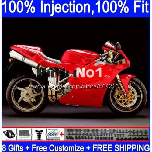 Injection Body For DUCATI 748 853 916 996 998 S R 94 95 96 97 98 99 122MC.19 748S 998R 1994 2000 2001 2002 Fairing Factory Red