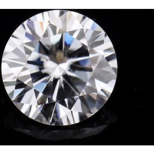 0.8 carat Round Brilliant Cut 6.0mm Synthetic Moissanites Loose Stone IJ Color VVS Clarity Diamond