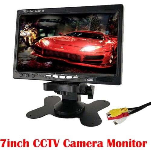 Car Monitor Small Display 7inch Digital Color TFT LCD Analog Camera Monitor with 2 Video Input LCD For Reversing Parking Camera
