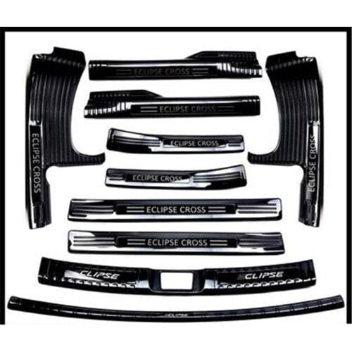 Car styling Stainless Steel Welcome Pedal Scuff Plate/Door Sill Rear Bumper Protector Sill For Mitsubishi Eclipse Cross 2018